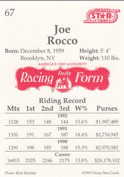 1993 Jockey Star #67 Joe Rocco Back